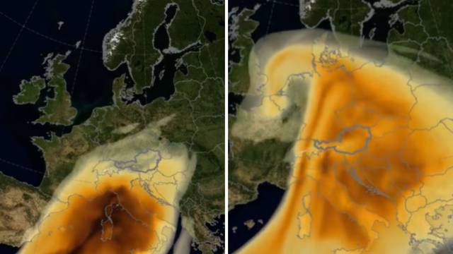 Zastrašujuća snimka kako saharski zrak i pijesak prekrivaju cijelu Hrvatsku