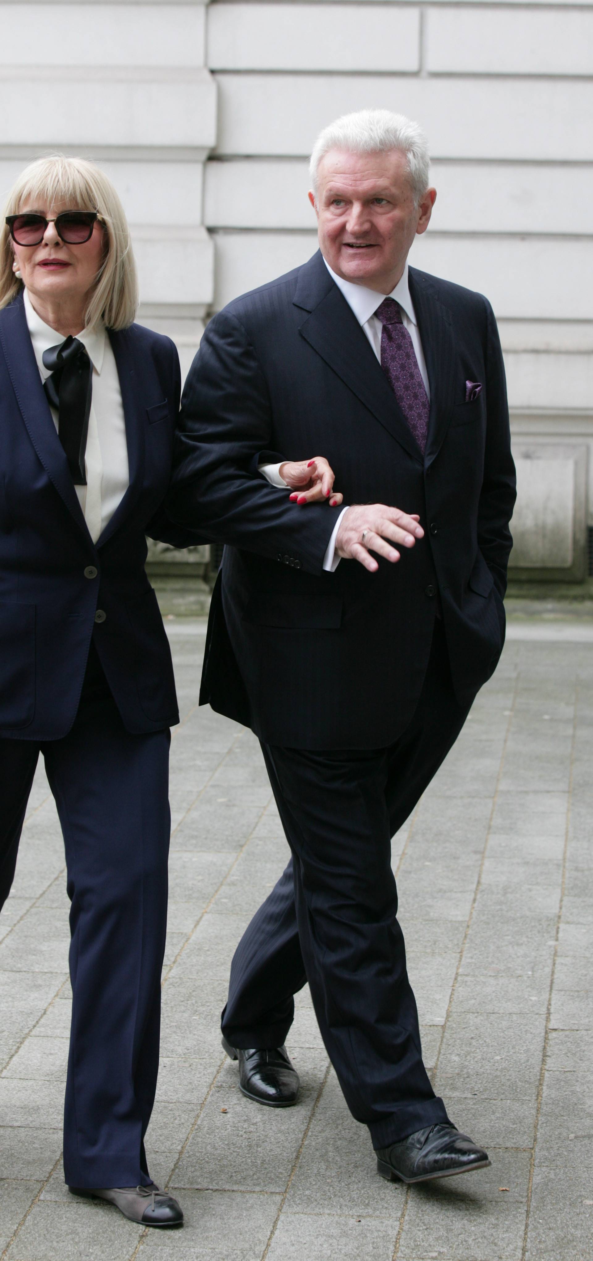 EXCLUSIVE Ivica Todoric and his wife Vesna Todoric are seen arriving at Westminster Magistrates Court in London today. A judge ruled today that the Agrokor founder is to be extradited back to Croatia.