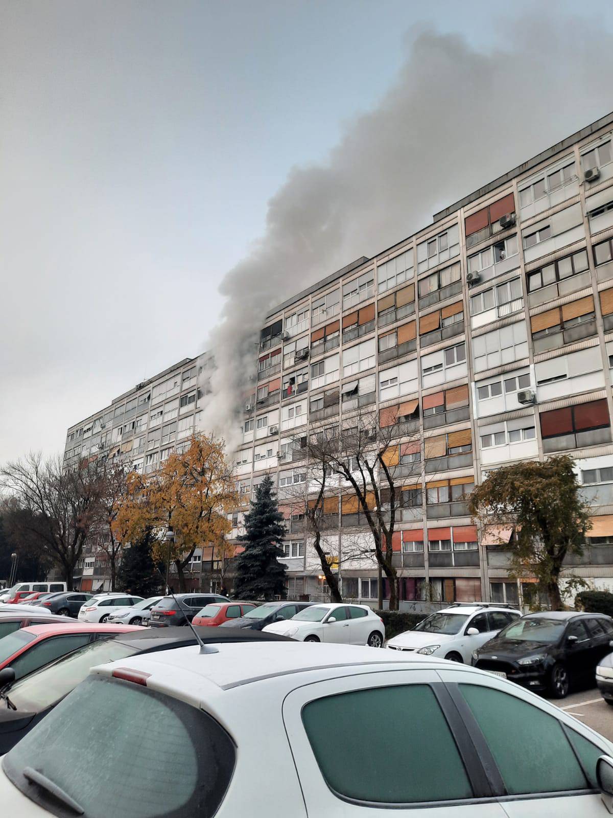 Požar u stanu u Zapruđu: Ljudi su u panici napuštali zgradu, dvoje ih se nagutalo dima...