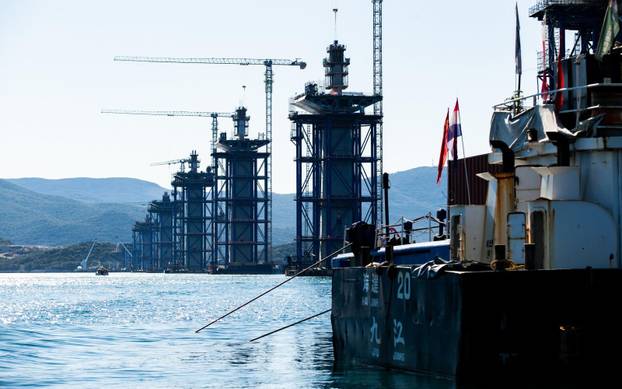 Radovi na Pelješkom mostu napreduju punom parom