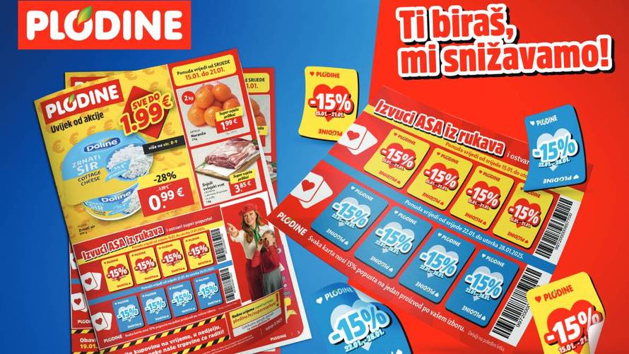 U Plodinama traje promotivna kampanja s kojom kupci mogu ostvariti 15% popusta!