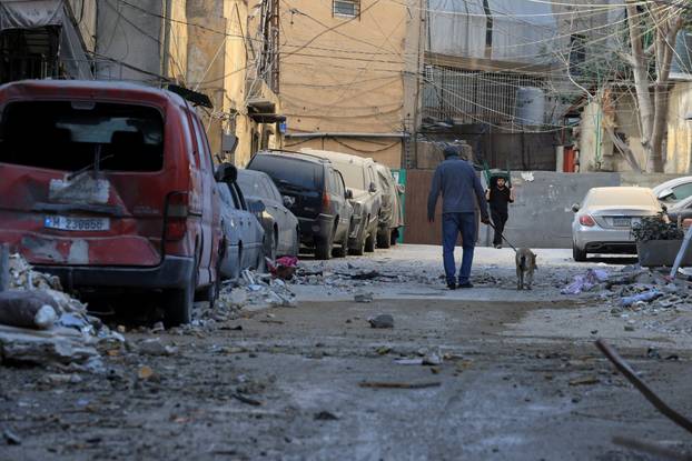 Aftermath of an Israeli strike, in Beirut