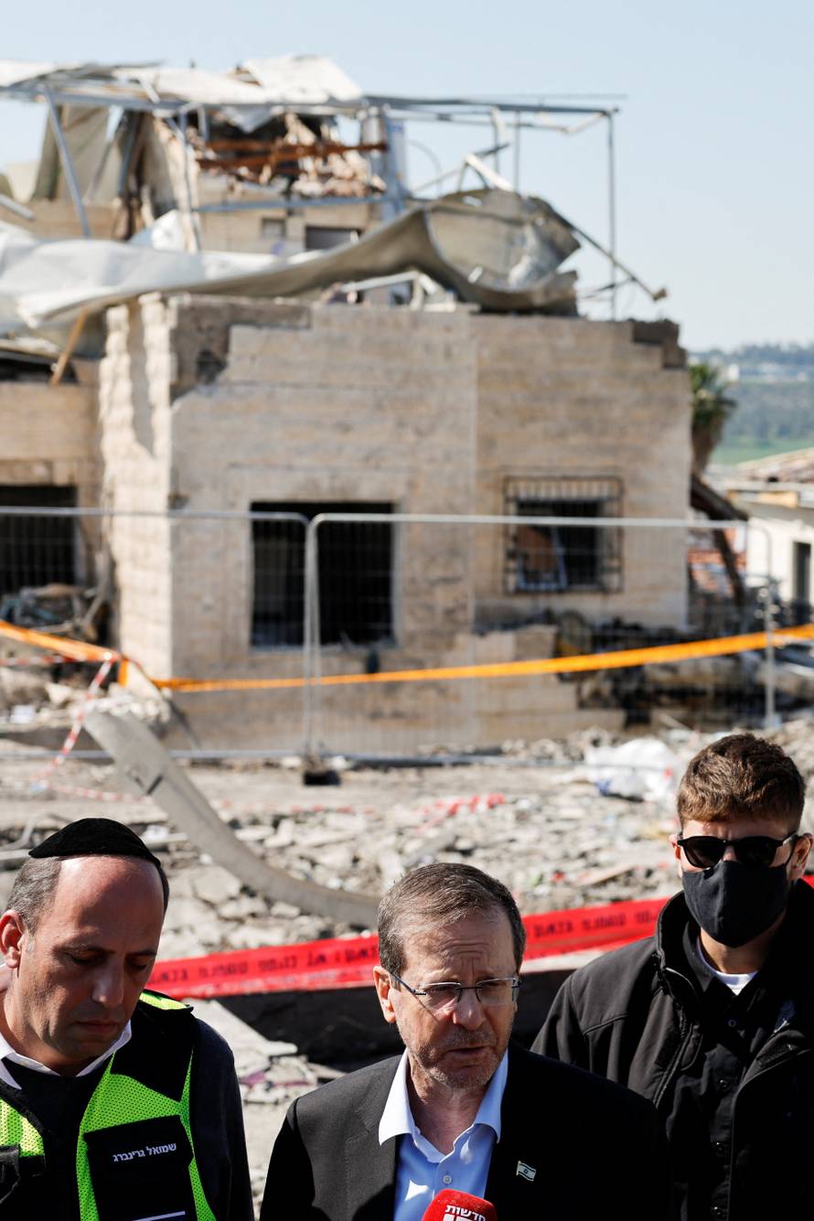 The site of a fatal Iranian missile strike, amid the U.S.-Israel conflict with Iran, in Beit Shemesh
