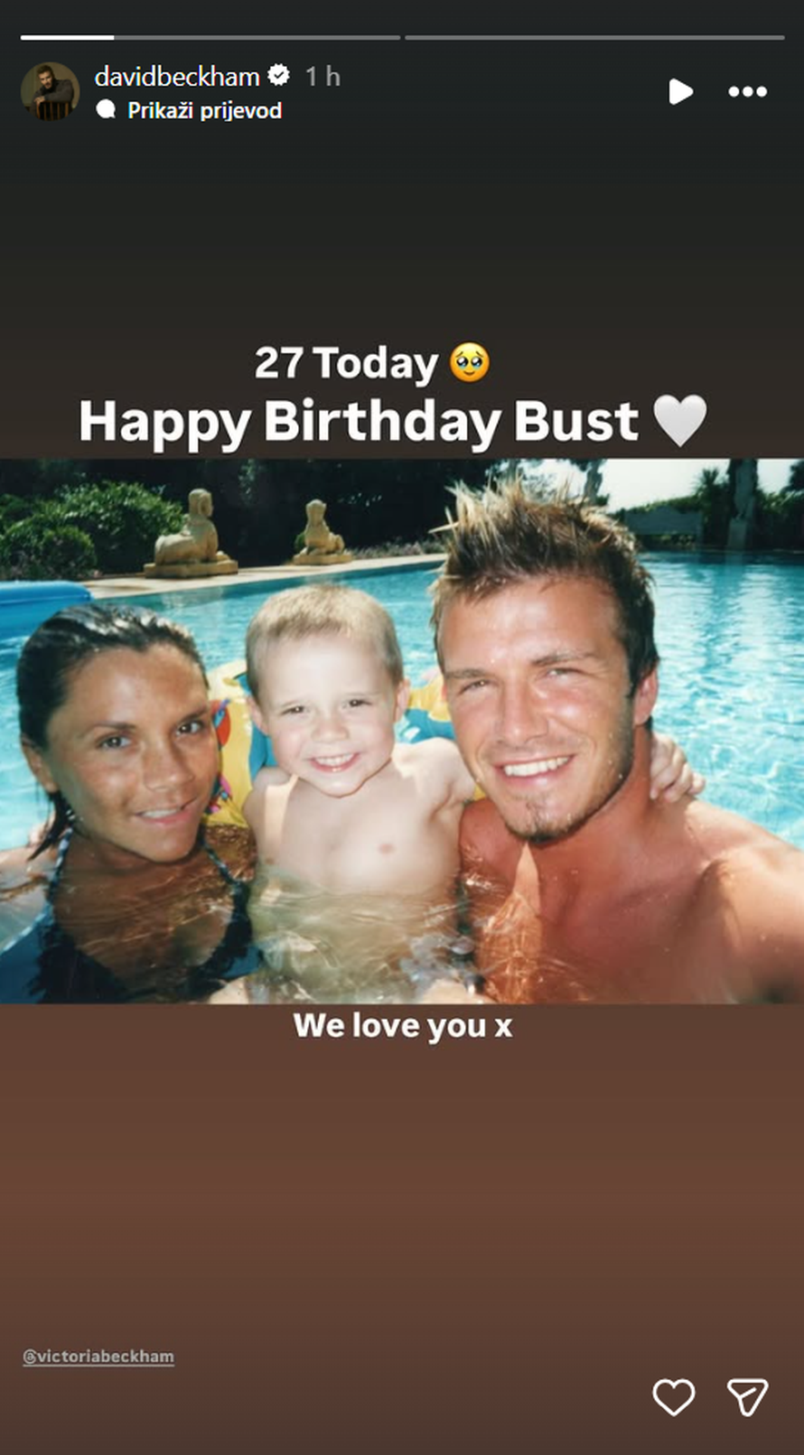 On ne želi čuti za njih, a oni mu čestitali 27. rođendan: Victoria i David ne odustaju od Brooklyna