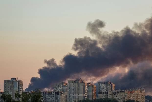 Russian drone and missile strike in Kyiv