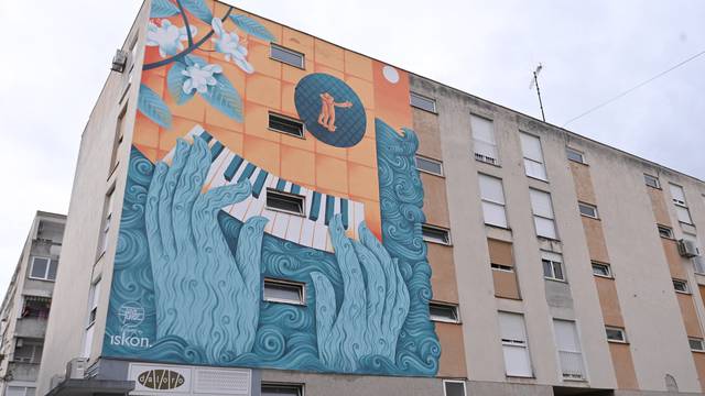 Zadar: Nedavno oslikan mural na stambenoj zgradi na Voštarnici