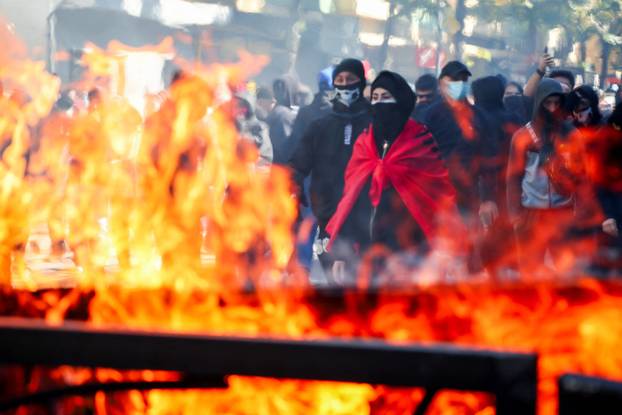 Anti-government protest by students in Tirana