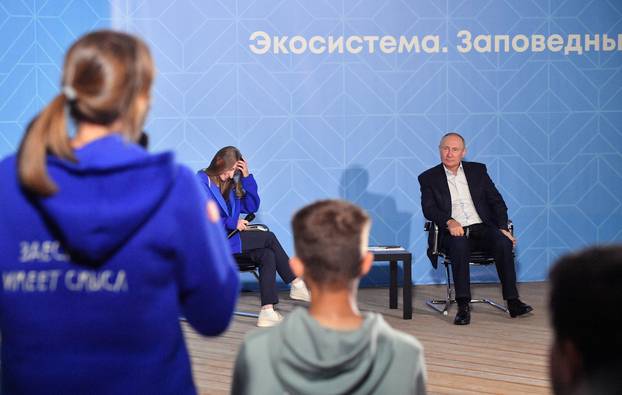 Russian President Putin attends an ecology youth forum in Petropavlovsk-Kamchatsky