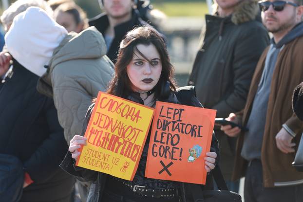 Osijek: Studenti dali podršku kolegama iz Srbije 