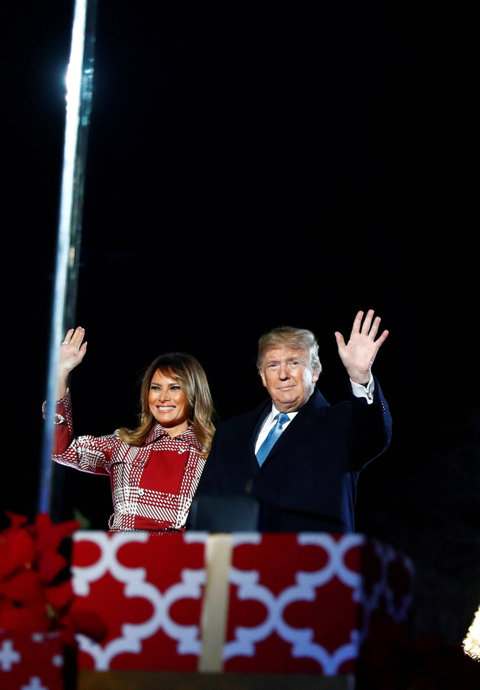 U.S. President Trump attends the National Park Service's 97th annual National Christmas Tree Lighting Ceremony on the Ellipse in Washington