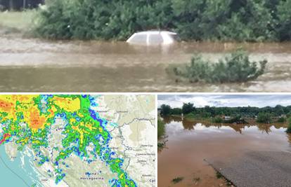 UŽIVO Hrvatska na udaru jakog nevremena: Poplavile su ceste, pada tuča veličine lješnjaka!