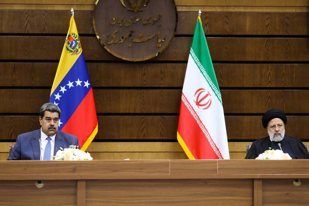 Venezuelan President Nicolas Maduro meets Iranian President Ebrahim Raisi, in Tehran