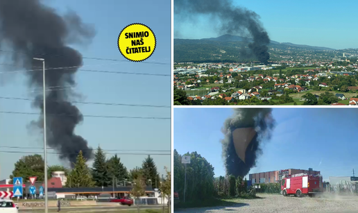 VIDEO Gusti crni dim kod Svete Nedjelje: Požar na odlagalištu otpada, vatrogasci jurili ugasiti