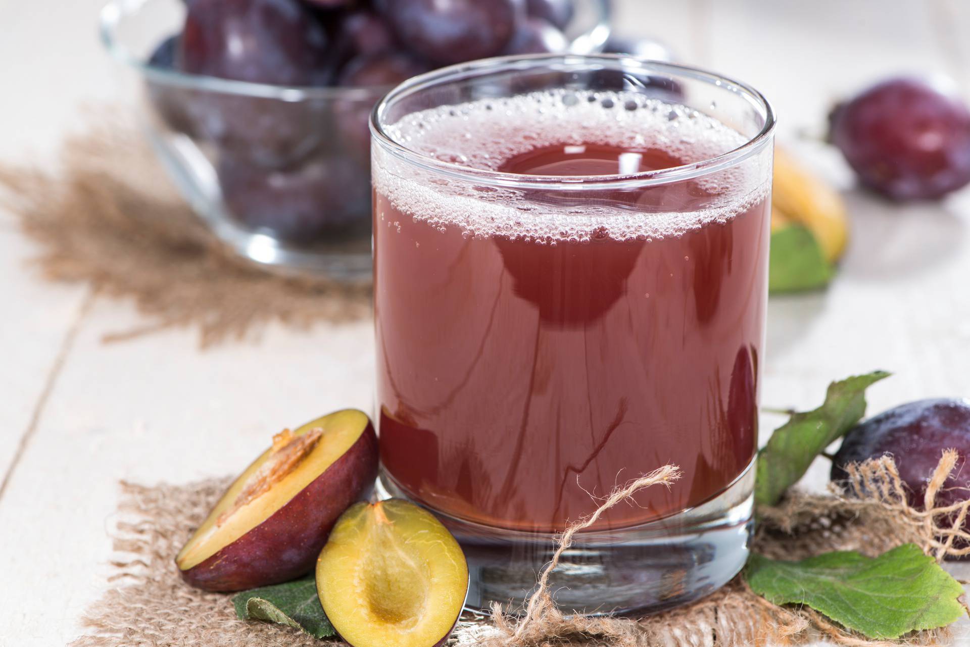 Fresh made Plum Juice