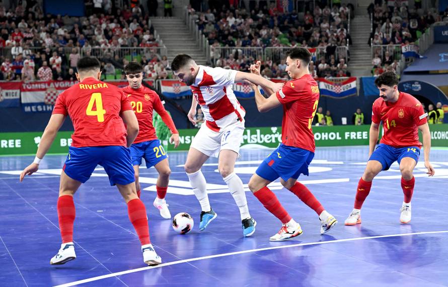 Susret Hrvatske i Španjolske u polufinalu Europskog prvenstva u futsalu