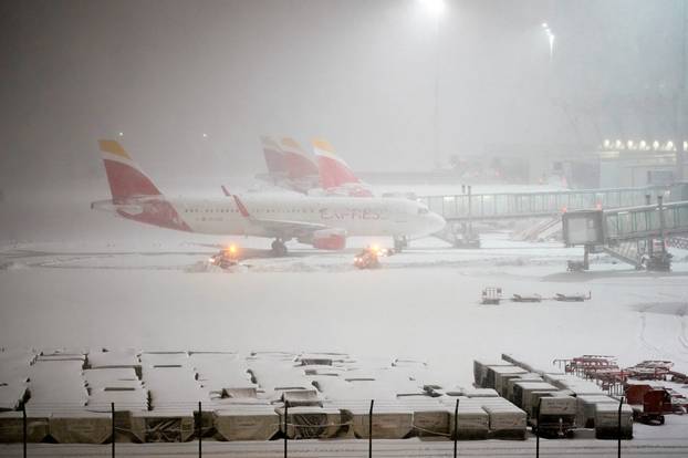 Snowfall in Madrid