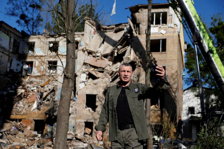 Aftermath of Russian drone and missile strikes, amid Russia's attack on Ukraine, in Kyiv