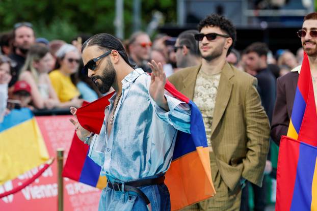 Eurovision Song Contest's 'Turquoise Carpet' event in Vienna
