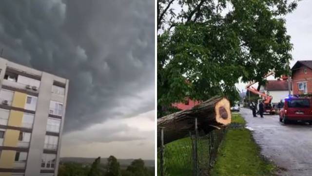 VIDEO Ovako je jučer velika oluja poharala dio Hrvatske