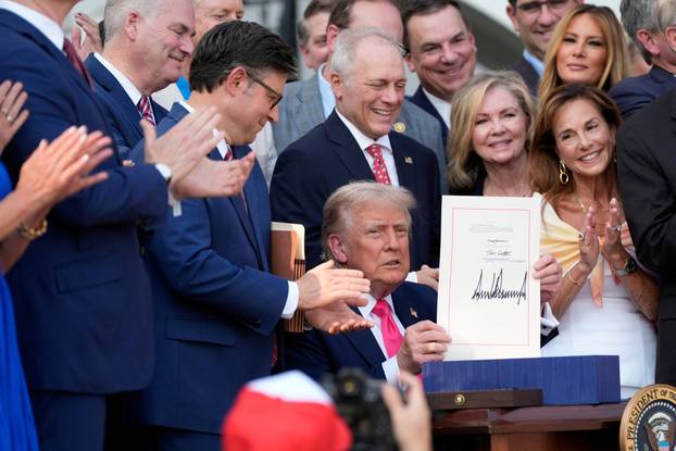 U.S. President Trump signs the "One Big Beautiful Bill Act" in Washington