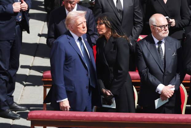 Rome, Death of Pope Francis - Funeral, Arrival of Donald Trump and Melania