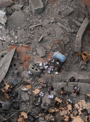 Aftermath of an Israeli strike, in Beirut