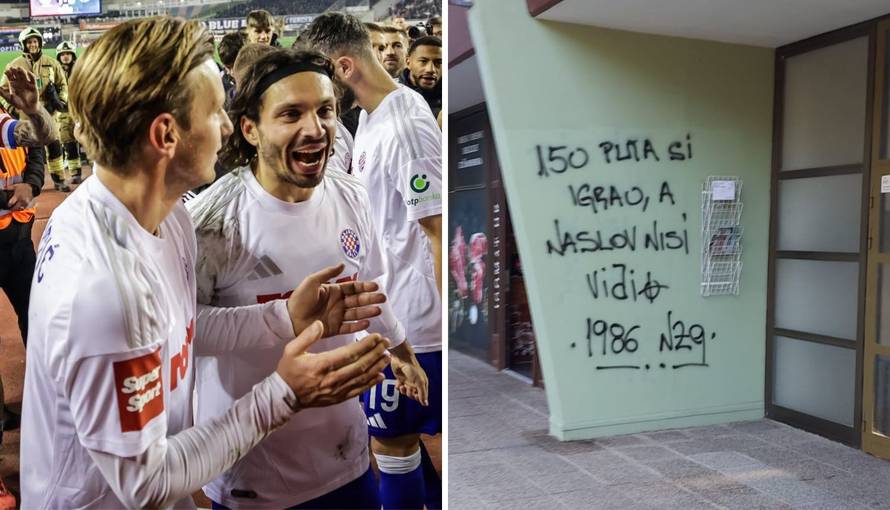 U njegovu ZG-kvartu Boysi su ostavili poruku Krovinoviću: '150 puta si igrao, a naslov...'