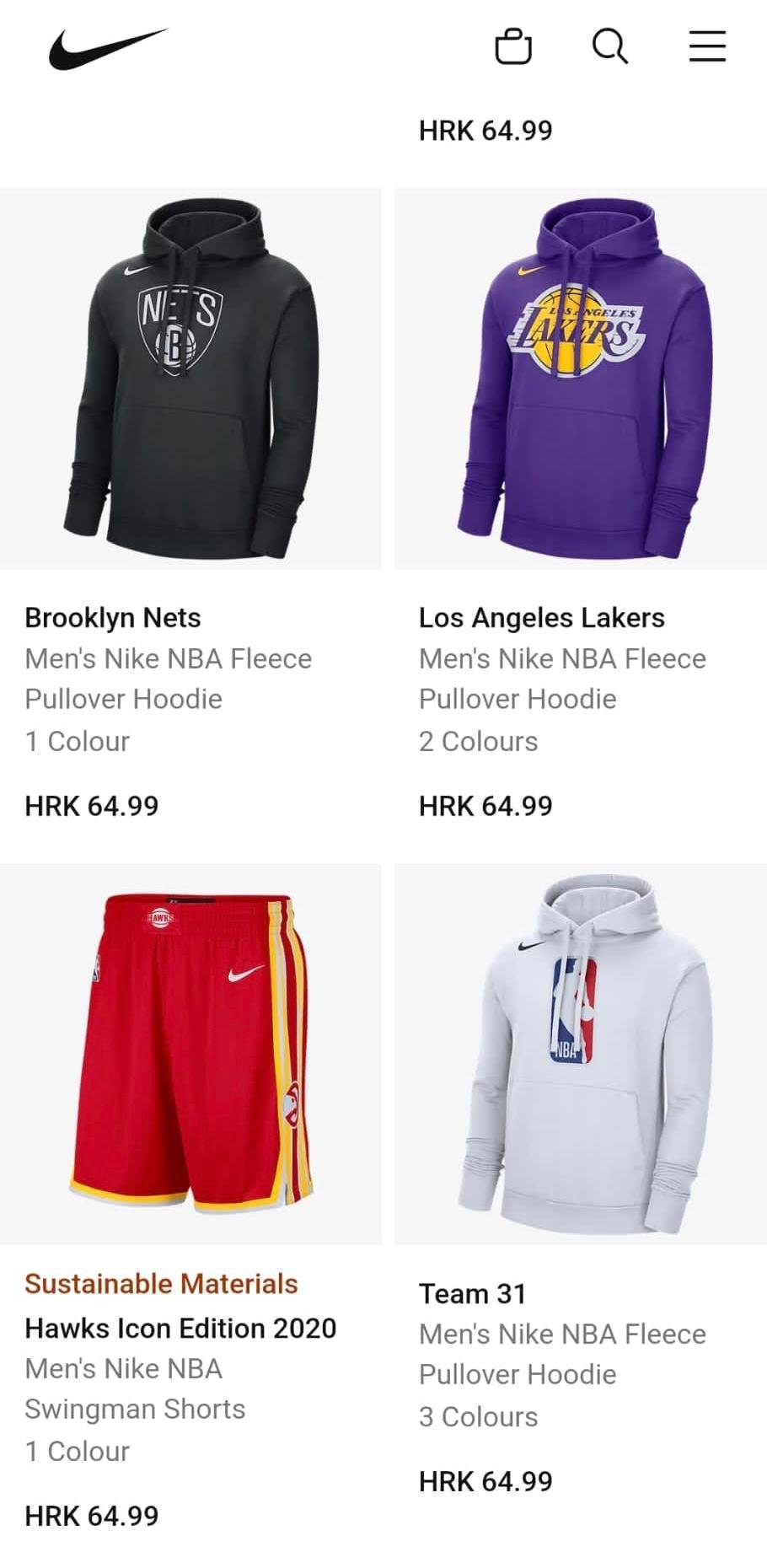 Nike pogriješio pri mijenjanju kuna u eure, Hrvati hoodice i trenirke kupovali za 65 kuna