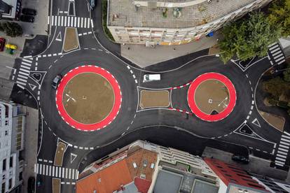 Zagreb: Pogled iz zraka na obnovljenu Novu cestu i nova dva kružna toka