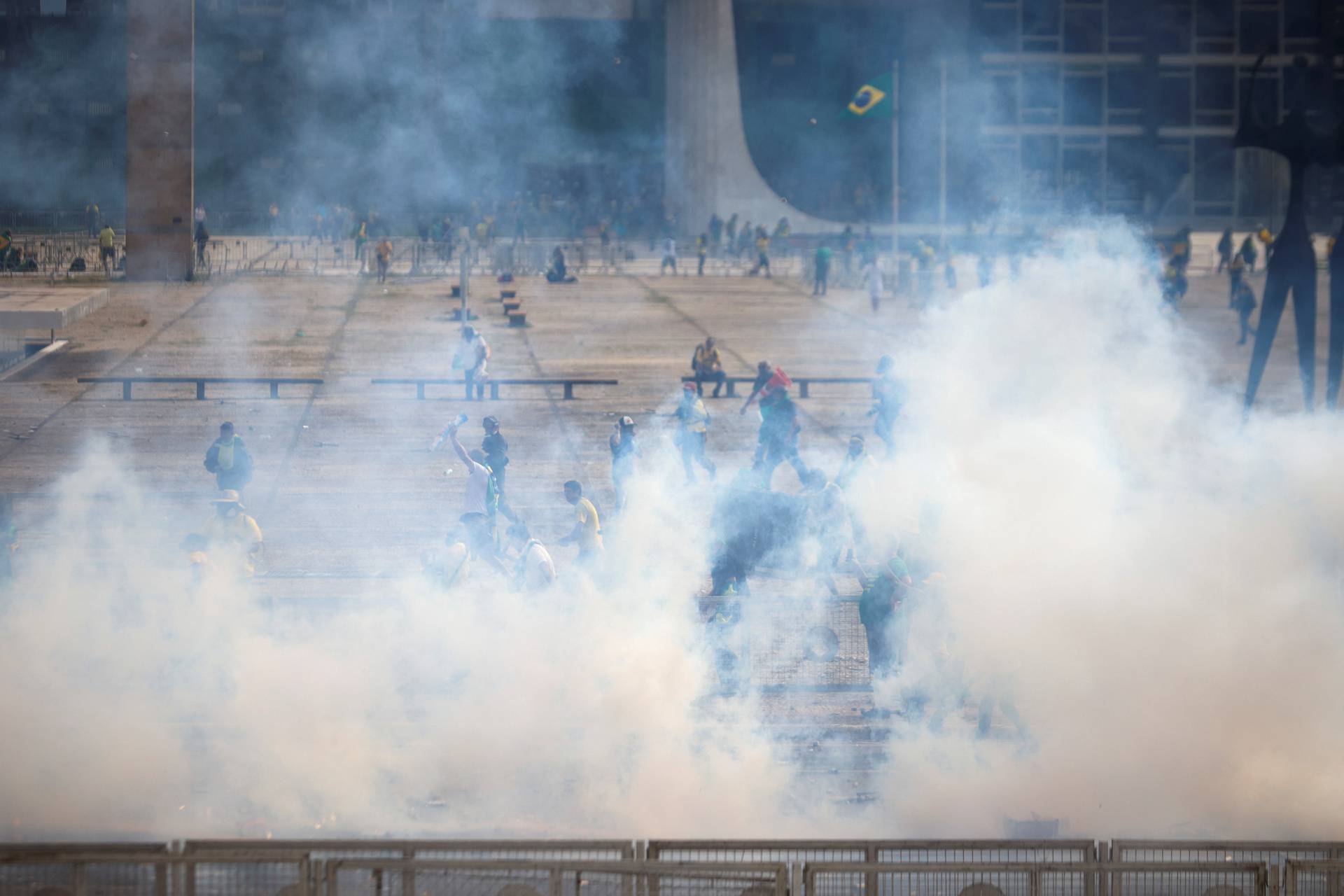 Supporters of Brazil's former President Jair Bolsonaro demonstrate against President Luiz Inacio Lula da Silva, in Brasilia