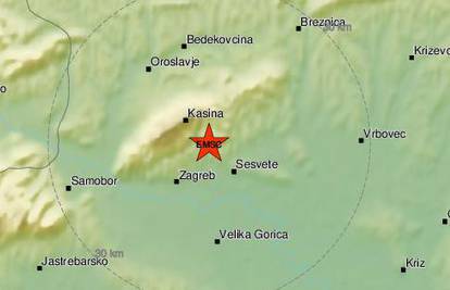 Potres od 2 Richtera u Zagrebu