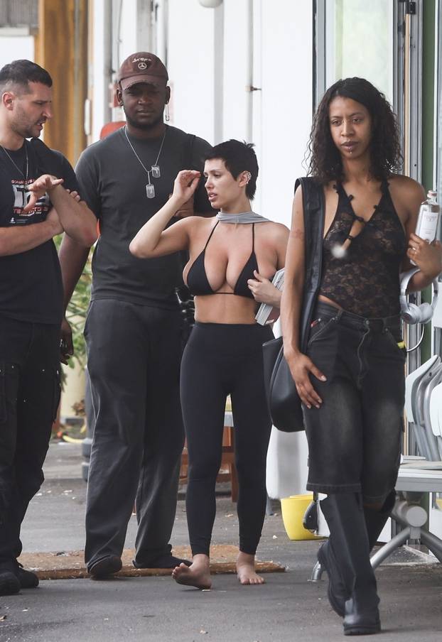 *PREMIUM-EXCLUSIVE* *MUST CALL FOR PRICING* The American Rapper Kanye West and his partner, the Architectural designer and Kim K lookalike Bianca Censori spotted out in the Italian city of Florence.*PICTURES TAKEN ON 01/08/2023*