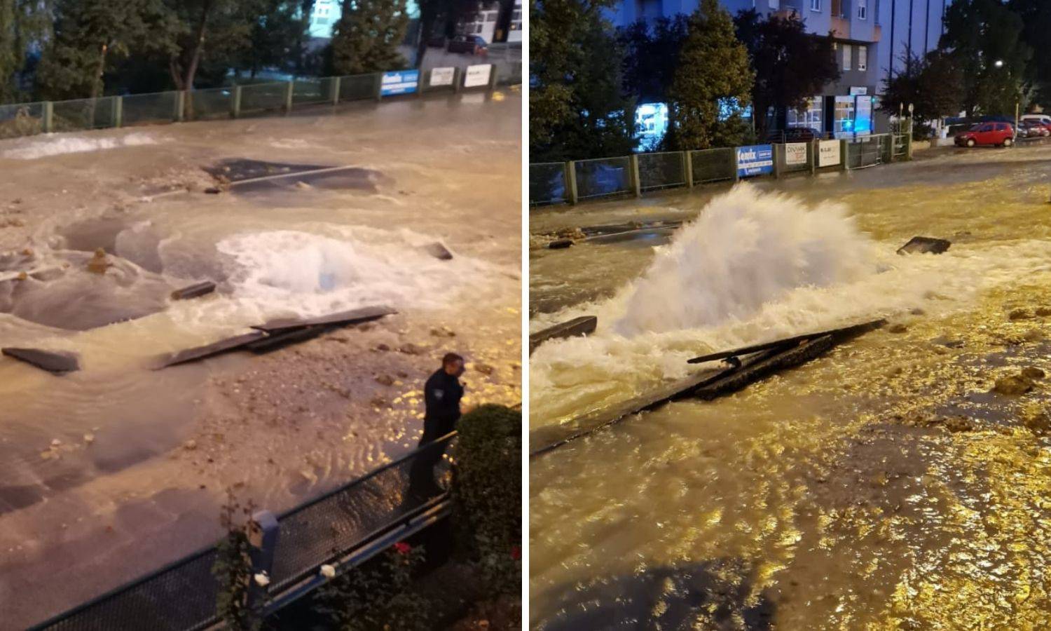 VIDEO Ovako je počela poplava na Trešnjevci: 'Čuo sam prasak, voda je šikljala 4 metra u zrak!'