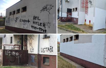 Grafite s ustaškim porukama u Velikoj Gorici ekspresno uklonili