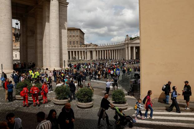 Pope Francis lies in state in St. Peter's Basilica at the Vatican