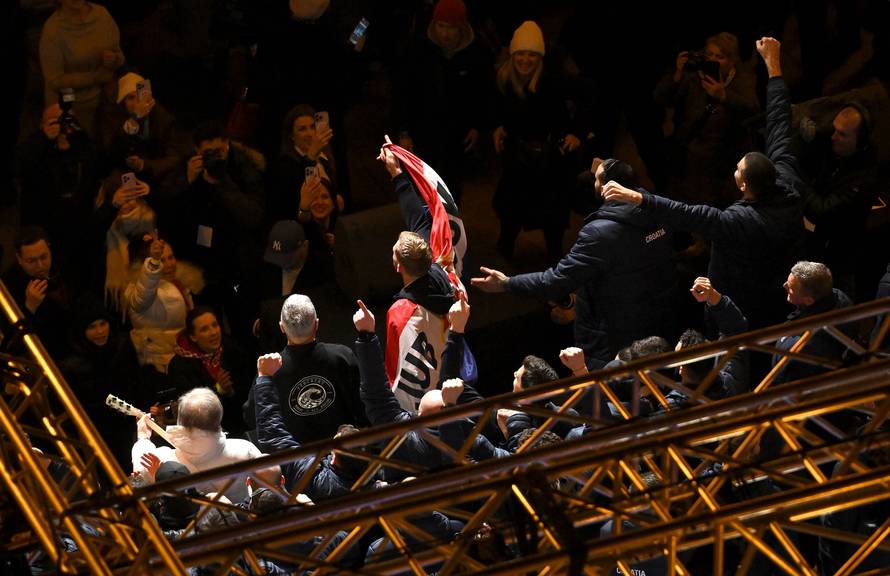 Zagreb: Docek broncanih rukometasa