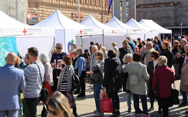 Zagreb: Obilježavanje Svjetskog dana zdravlja na Trgu bana Josipa Jelačića