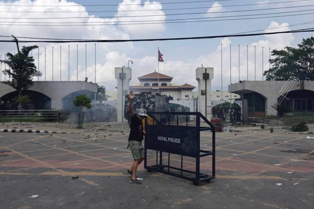 Protest against corruption and government’s decision to block several social media platforms, in Kathmandu