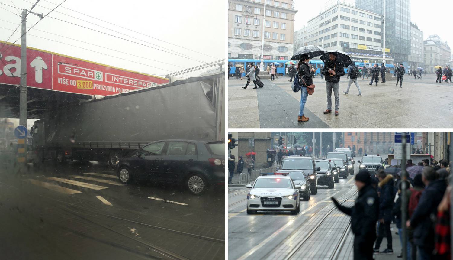 Kamion zapeo za nadvožnjak, tramvajima nestalo napona...