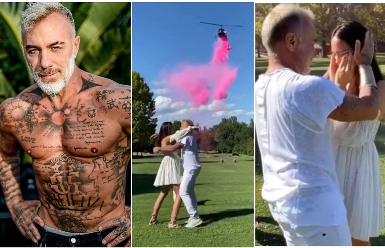 Spektakl u vrtu 'seksi djedice': Dimom 'helića' otkrio spol bebe