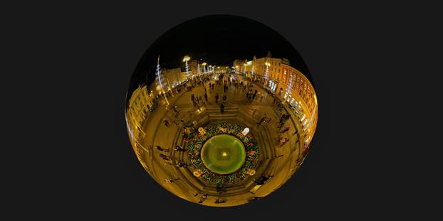 Pogled iz zraka na Advent u Zagrebu