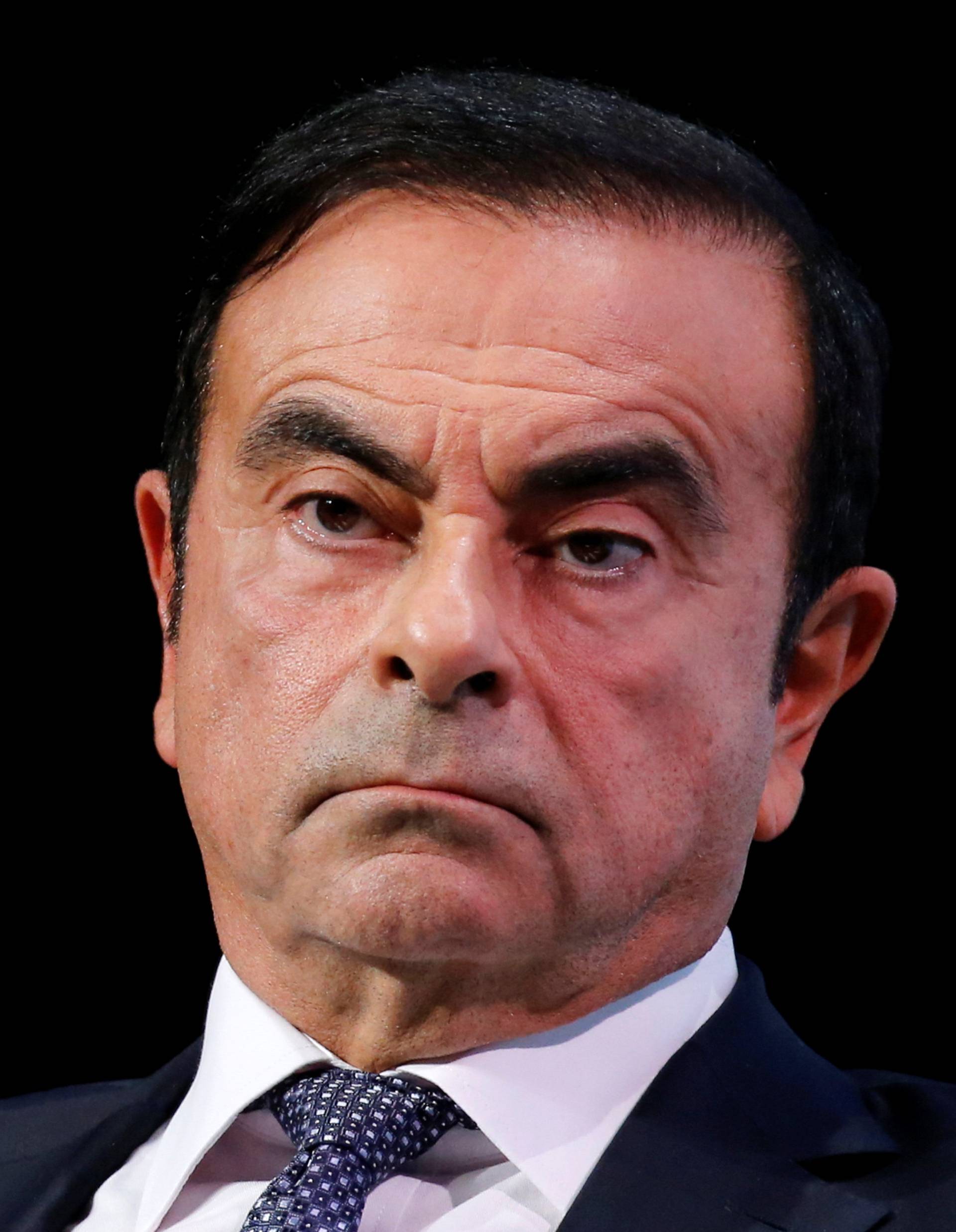 Carlos Ghosn, chairman and CEO of the Renault-Nissan-Mitsubishi Alliance, attends the Tomorrow In Motion event on the eve of press day at the Paris Auto Show, in Paris