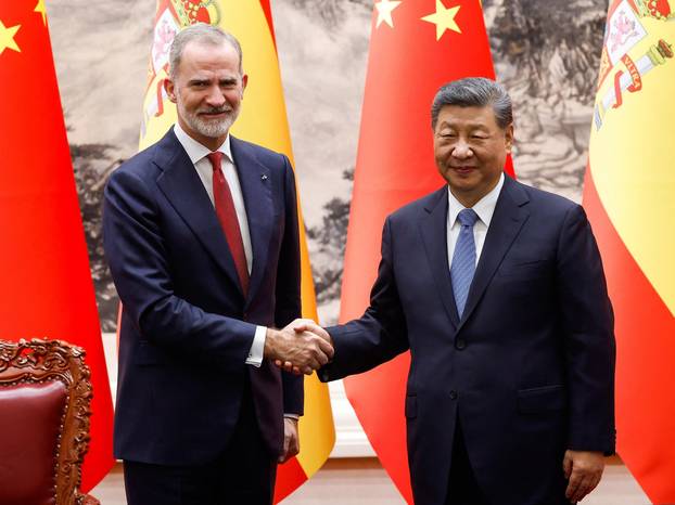 China’s President Xi Jinping meets King of Spain Felipe VI in Beijing