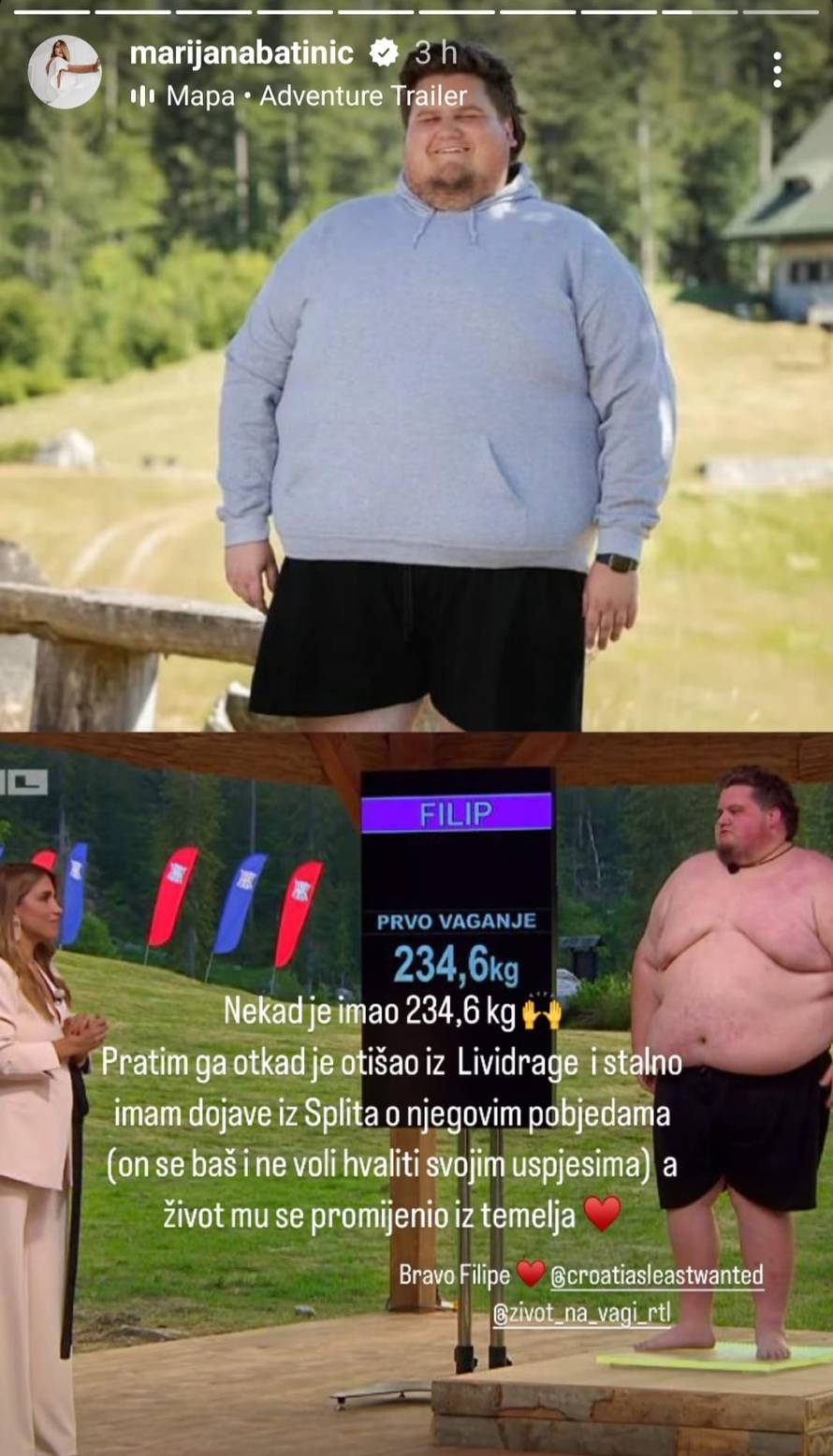 Marijana Batinić srela je bivšeg kandidata 'Života na vagi' pa ga pohvalila: 'Imao je 234,6 kg'