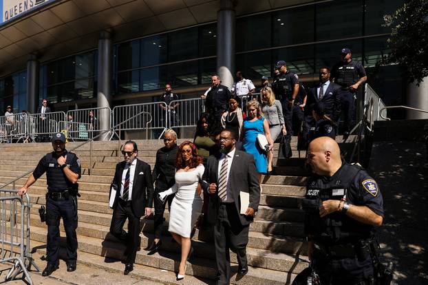 Rapper Cardi B departs the Queens County Criminal Court in New York