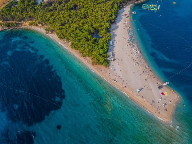 Fotografije iz zraka plaže Zlatni rat koja je promijenila svoj oblik