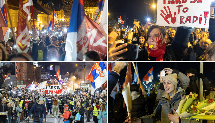 Beogradski studenti stigli pješice u Novi Sad. Pogledajte spektakularne kadrove s ulica