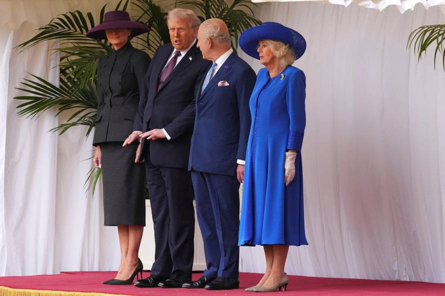 U.S. President Trump makes second state visit to Britain