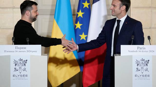French President Macron meets Ukraine's President Zelenskiy in Paris