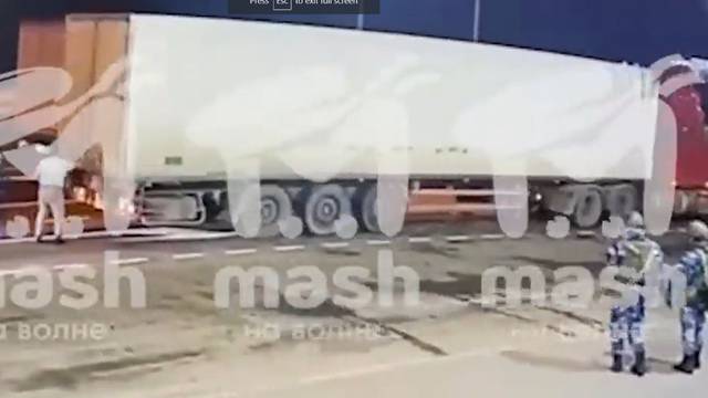 Rusi objavili snimku: Sumnjaju da je ovo kamion koji je izazvao eksploziju na Krimskom mostu